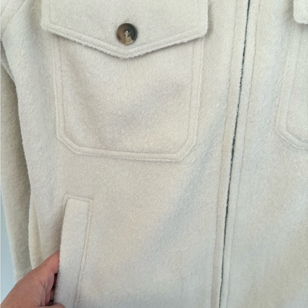 Joie Cream soft buclee zip up coat Jacket NWOT medium - Picture 3 of 8